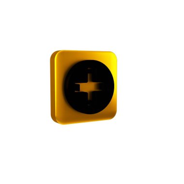 Saydam arkaplanda izole edilmiş oyun konsolu simgesi için Kara Oyun denetleyici veya joystick. Sarı kare düğmesi.