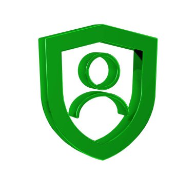 Yeşil Hayat Sigortası 'nın sicili şeffaf arkaplanda izole edilmiş. Güvenlik, güvenlik, koruma, konsepti koruma. 