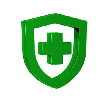 Yeşil Hayat Sigortası 'nın sicili şeffaf arkaplanda izole edilmiş. Güvenlik, güvenlik, koruma, konsepti koruma. 