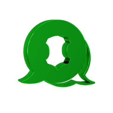 Şeffaf arkaplanda yeşil deri simgesi izole edildi. 