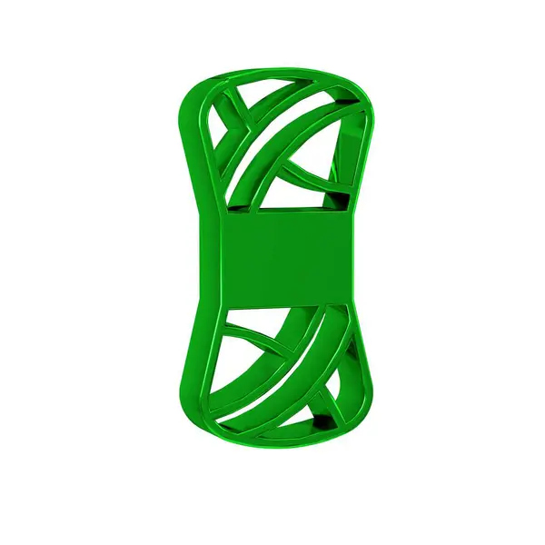 Grünes Garn Symbol Isoliert Auf Transparentem Hintergrund Etikett Für Handarbeit — Stockfoto