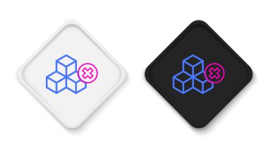 Beyaz arkaplanda şekersiz simge yok. Küp şekerler. Tatlı, besleyici, lezzetli. Rafine şeker. Renkli taslak konsepti. Vektör