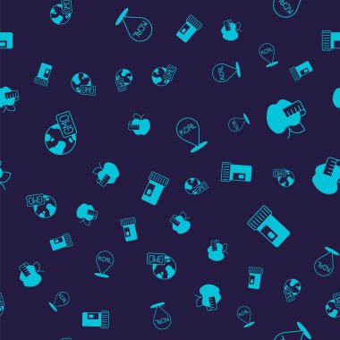 GDO, Apple ve ölçüm bandını, Kcal ve Vitaminleri kusursuz desene ayarlayın. Vektör