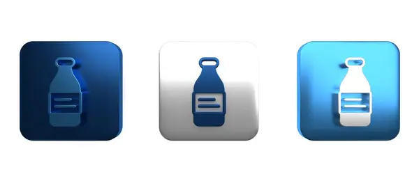 Stock image Colorful Bottle of water icon isolated on white background. Soda aqua drink sign. Square button. 3D render illustration