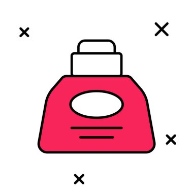 Doldurulmuş Inkwell simgesi beyaz arkaplanda izole edildi. Vektör