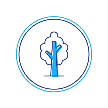 Doldurulmuş ağaç simgesi beyaz arkaplanda izole edildi. Orman sembolü. Vektör