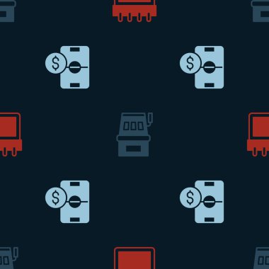 Takvim, kumar makinesi ve futbol bahislerini kusursuz kalıba göre ayarla. Vektör