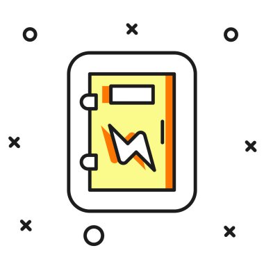 Doldurulmuş elektrik paneli simgesi beyaz arkaplanda izole edildi. Düz çizgili, gölgeli. Vektör