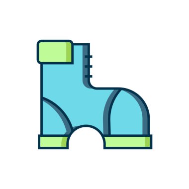 Beyaz arka planda izole edilmiş Hunter bot simgesi. Düz çizgili, gölgeli. Vektör