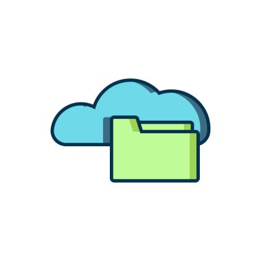 Doldurulmuş ana hat Bulut veya çevrimiçi kütüphane simgesi beyaz arkaplanda izole edildi. İnternet eğitimi ya da uzak mesafe eğitimi. Düz çizgili, gölgeli. Vektör