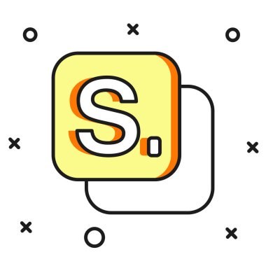 Doldurulmuş bingo simgesi beyaz arkaplanda izole edildi. Amerikan tombala oyunu için piyango biletleri. Düz çizgili, gölgeli. Vektör