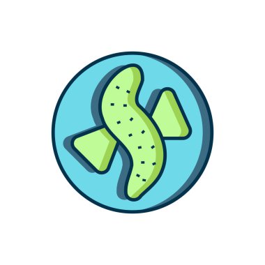 Beyaz arkaplanda izole edilmiş bir tabak ikonu üzerinde servis edilmiş salatalık. Deniz yemeği. Düz çizgili, gölgeli. Vektör