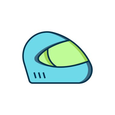 Beyaz arkaplanda izole edilmiş ana hatlı yarış başlığı simgesi. Olağanüstü bir spor. Spor malzemeleri. Düz çizgili, gölgeli. Vektör