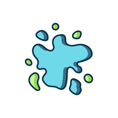 Beyaz arkaplanda izole edilmiş ana hatlı boya spreyi simgesi. Düz çizgili, gölgeli. Vektör