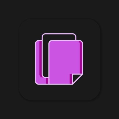 Doldurulmuş ana hatlı dosya belgesi simgesi siyah arkaplanda izole edildi. Kontrol listesi simgesi. İş konsepti. Düz çizgili, gölgeli. Vektör