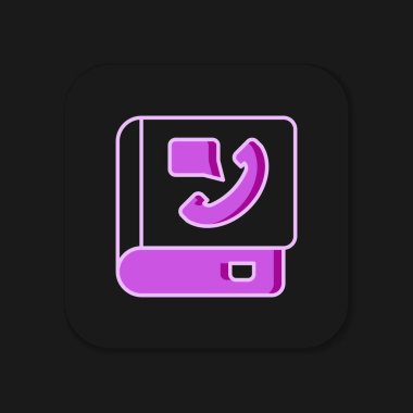 Doldurulmuş telefon rehberi simgesi siyah arkaplanda izole edildi. Adres defteri. Telefon rehberi. Düz çizgili, gölgeli. Vektör