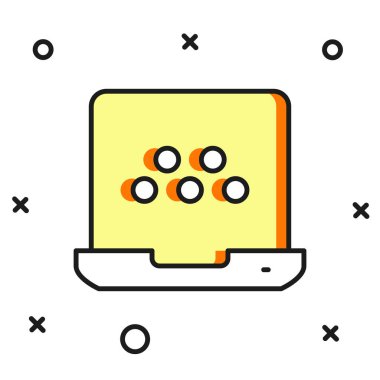 Doldurulmuş Taksi mobil uygulama simgesi beyaz arkaplanda izole edildi. Mobil uygulama taksisi. Düz çizgili, gölgeli. Vektör