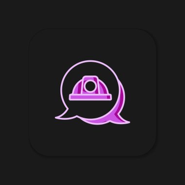 Taslak çizili İşçi Kaskı simgesi siyah arkaplanda izole edildi. Düz çizgili, gölgeli. Vektör