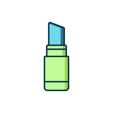 Doldurulmuş ruj simgesi beyaz arkaplanda izole edildi. 8 Mart. Uluslararası Mutlu Kadınlar Günü. Düz çizgili, gölgeli. Vektör