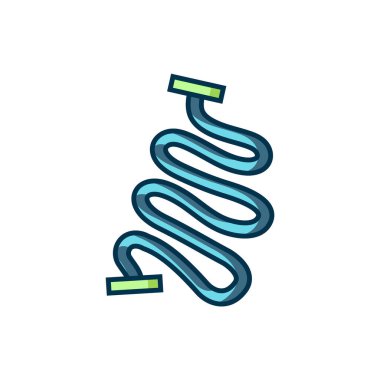 Doldurulmuş ana hat yarış pisti simgesi beyaz arkaplanda izole edildi. Düz çizgili, gölgeli. Vektör