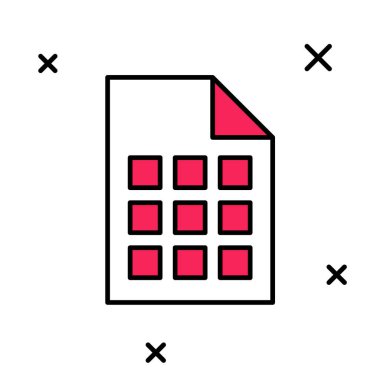 Doldurulmuş piyango bileti simgesi beyaz arka planda izole edilmiş. Bingo, loto, nakit para ödülleri. Finansal başarı, refah, zafer, kazanma şansı. Vektör