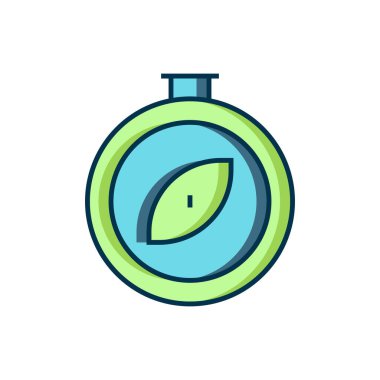 Doldurulmuş pusula simgesi beyaz arkaplanda izole edildi. Rüzgâr yön bulma sembolü. Rüzgar gül işareti. Düz çizgili, gölgeli. Vektör