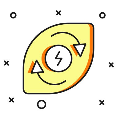 Beyaz arkaplanda izole edilmiş ana hatlı su enerji ikonu. Su damlacıklarıyla ekoloji kavramı. Alternatif enerji kavramı. Düz çizgili, gölgeli. Vektör