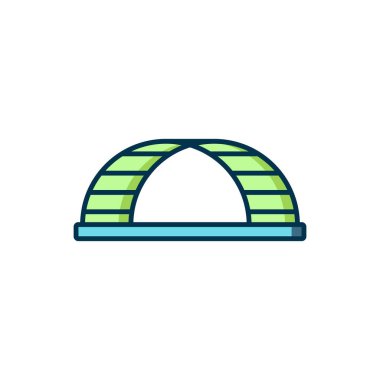 Doldurulmuş ana hat çubuk simgesi beyaz arkaplanda izole edildi. Düz çizgili, gölgeli. Vektör