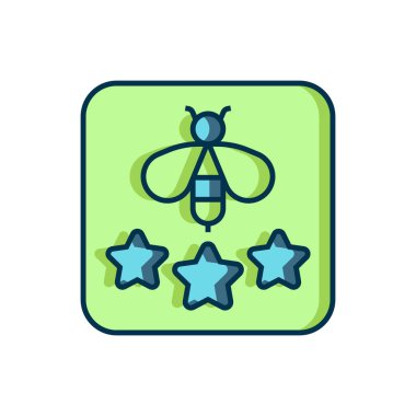 Beyaz arkaplanda izole edilmiş, ana hatlı arı simgesi tipi. Tatlı doğal yemek. Bal arısı ya da kanat sembollü apis. Uçan böcek. Düz çizgili, gölgeli. Vektör.