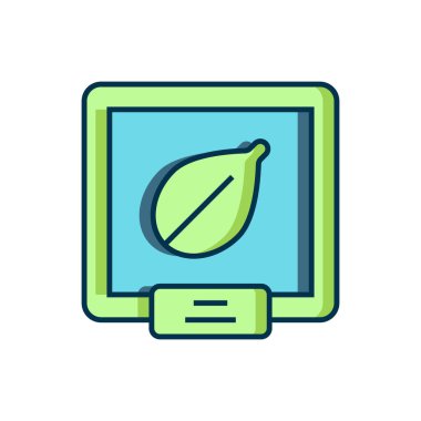 Beyaz arkaplanda izole edilmiş belirli bir bitki simgesinin ana hatlarını doldurdum. Düz çizgili, gölgeli. Vektör.