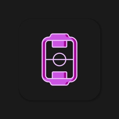 Ana hatlı masa futbolu hobisi ya da siyah arkaplanda izole edilmiş boş zaman simgesi. Spor takımı oyuncuları. Düz çizgili, gölgeli. Vektör.