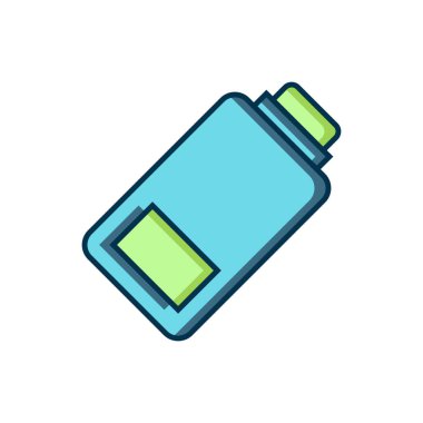 Doldurulmuş Batarya şarj seviyesi göstergesi simgesi beyaz arkaplanda izole edildi. Düz çizgili, gölgeli. Vektör.