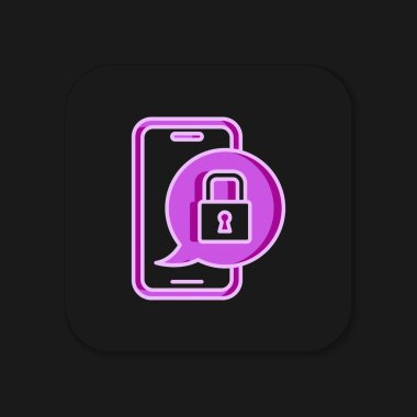 Siyah arkaplanda izole edilmiş kapalı asma kilit simgesiyle akıllı telefon dolduruldu. Kilitli telefon. Gezici güvenlik, güvenlik, koruma konsepti. Düz çizgili, gölgeli. Vektör.