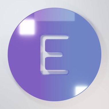 Mor-mavi pusula batı simgesi gri arkaplanda izole edildi. Rüzgâr yön bulma sembolü. Rüzgar gül işareti. Minimalizm kavramı. 3 Boyutlu resimleme.