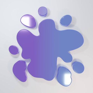 Mor-mavi boya sprey ikonu gri arkaplanda izole edilmiş. Minimalizm kavramı. 3 Boyutlu resimleme.