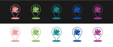 Boya spreyi simgesini siyah beyaz arkaplanda izole et. Vektör.