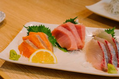 Sashimi suşi seti, Japon yemeği.