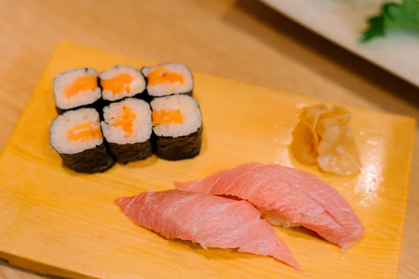 Cose Sashimi Sushi Készlet Japán Étel — Stock Fotó