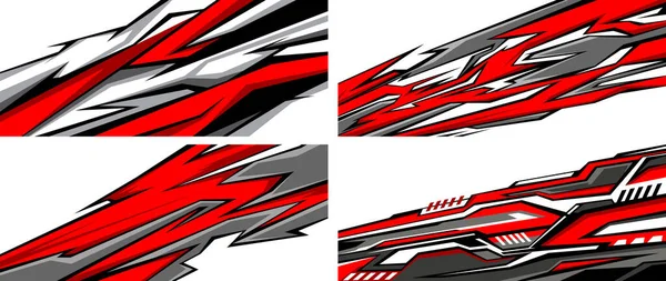 Sidokroppsgrafiskt Klistermärke Abstrakt Racing Design Koncept Bildekal Wrap Design För — Stock vektor
