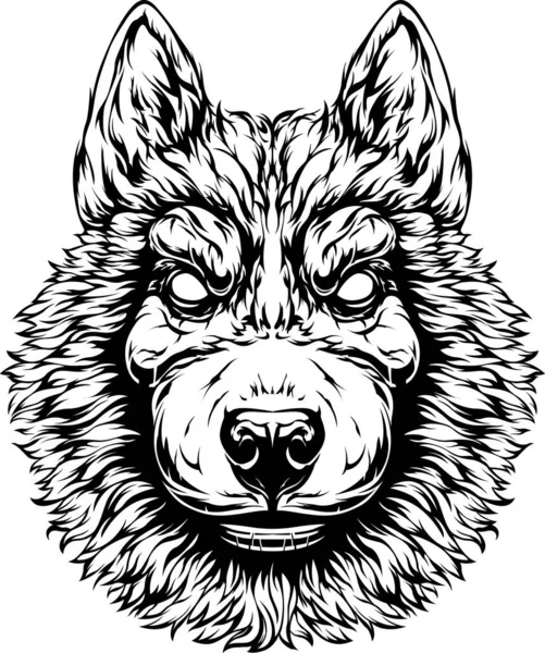 Głowa Psa Wilk Abstrakcyjna Ilustracja Postaci Logo Graficzne Projektuje Szablon — Wektor stockowy