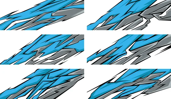 Grafische Sticker Voor Zijkant Abstract Race Ontwerp Concept Car Decal — Stockvector