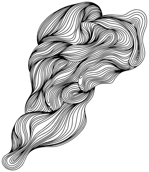 抽象的な形 手描きイラスト 水墨画の構図 — ストックベクタ