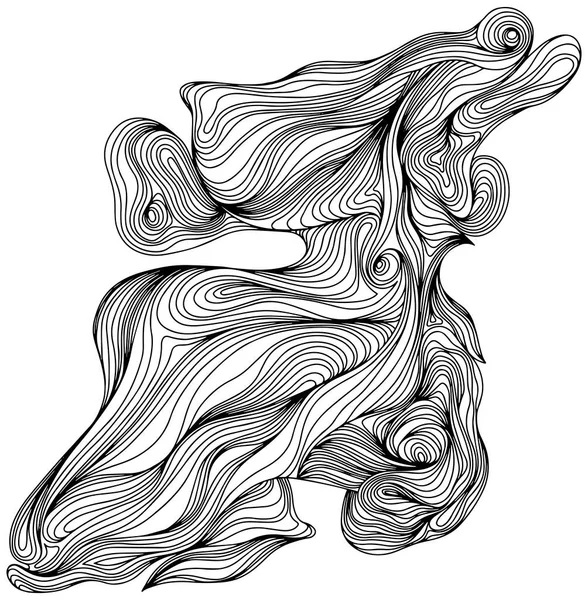 抽象形状 手绘插图 水墨画风格作曲 — 图库矢量图片
