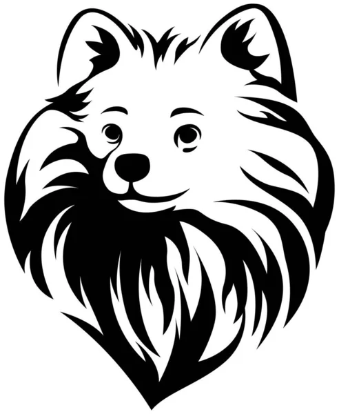 Głowa Psa Abstrakcyjna Ilustracja Postaci Wzór Graficzny Godła Lub Logo — Wektor stockowy