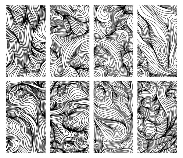 Backdrop cover layout template. Wavy curved line backgrounds collection.