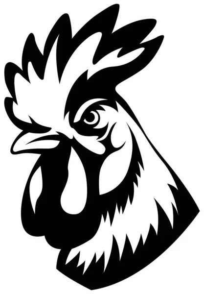 Голова Петуха Член Абстрактный Характер Иллюстрации Графический Шаблон Логотипа Эмблемы — стоковый вектор