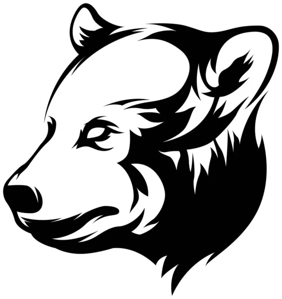 Head Bear Abstract Character Illustration Graphic Logo Design Template Emblem — Vector de stock