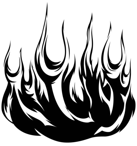 Brand Vlammen Geïsoleerde Template Stammenontwerp Auto Stickers Ikoon Vuur Illustratie — Stockvector