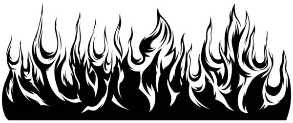 Φωτιά Φλόγες Απομονωμένο Πρότυπο Φυλετικό Σχέδιο Αυτοκίνητο Αυτοκόλλητα Εικονίδιο Φωτιά — Διανυσματικό Αρχείο