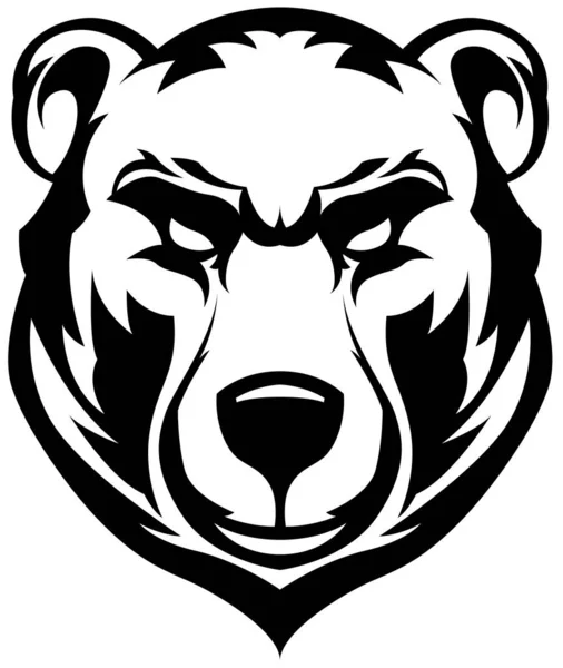 Kepala Beruang Ilustrasi Karakter Abstrak Templat Desain Logo Grafis Untuk - Stok Vektor